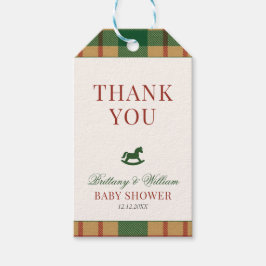 Christmas Plaid Preppy Bear Baby Shower  Cadeaulabel