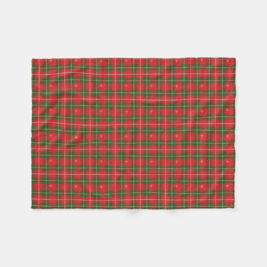 Christmas Plaid Red Green Fleece Deken (Voorkant (Horizontaal))