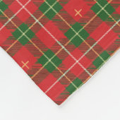 Christmas Plaid Red Green Fleece Deken (Hoek)