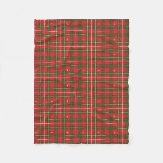 Christmas Plaid Red Green Fleece Deken (Voorkant)