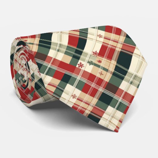 Christmas Plaid-Stropdas Stropdas (Opgerold)