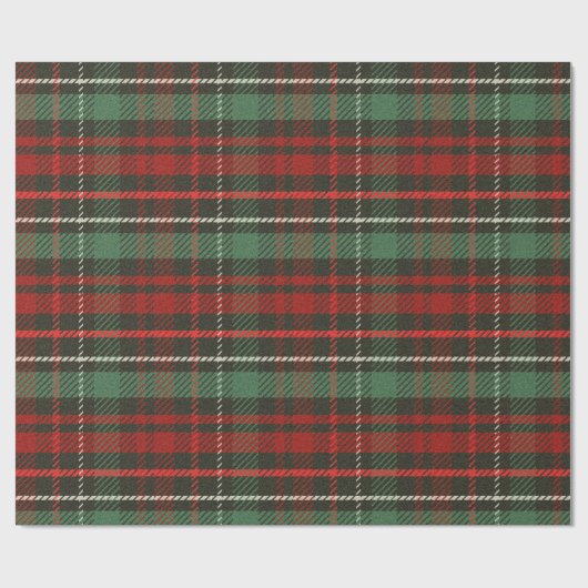 Christmas Plaid Tartan Pattern Cadeaupapier (Vlak)