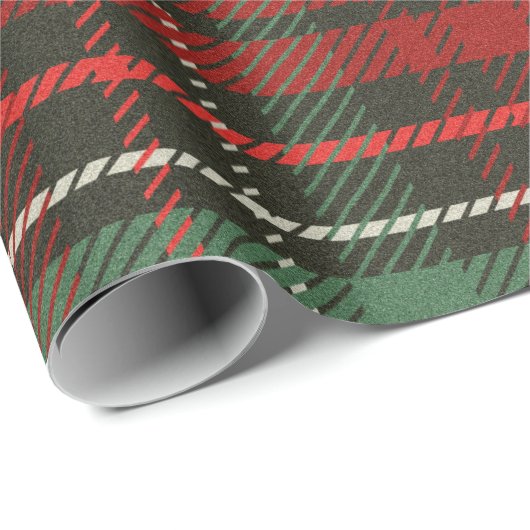 Christmas Plaid Tartan Pattern Cadeaupapier (Rol Hoek)