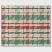 Christmas Plaid Tartan Pattern Cadeaupapier (Vlak)