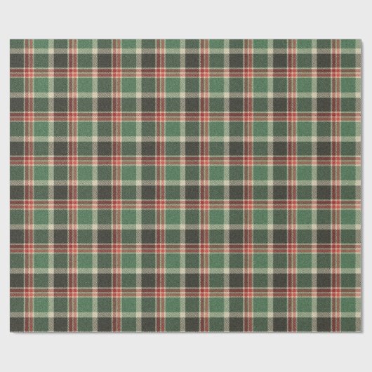 Christmas Plaid Tartan Pattern Cadeaupapier (Vlak)