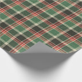 Christmas Plaid Tartan Pattern Cadeaupapier (Hoek)