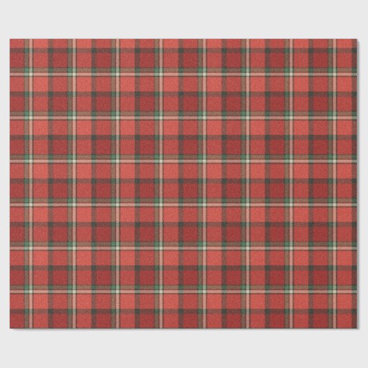 Christmas Plaid Tartan Pattern Cadeaupapier (Vlak)