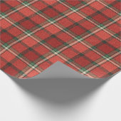 Christmas Plaid Tartan Pattern Cadeaupapier (Hoek)