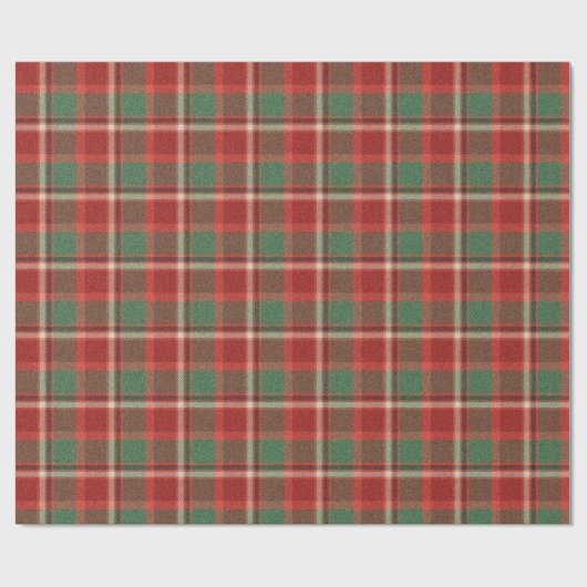 Christmas Plaid Tartan Pattern Cadeaupapier (Vlak)