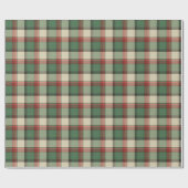 Christmas Plaid Tartan Pattern Cadeaupapier (Vlak)