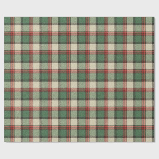 Christmas Plaid Tartan Pattern Cadeaupapier (Vlak)