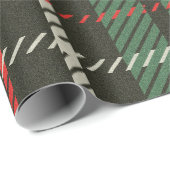 Christmas Plaid Tartan Pattern Cadeaupapier (Rol Hoek)
