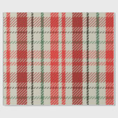 Christmas Plaid Tartan Pattern Cadeaupapier (Vlak)