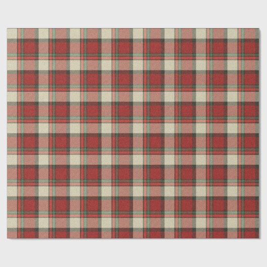 Christmas Plaid Tartan Pattern Cadeaupapier (Vlak)