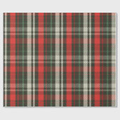Christmas Plaid Tartan Pattern Cadeaupapier (Vlak)