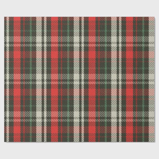 Christmas Plaid Tartan Pattern Cadeaupapier (Vlak)