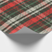Christmas Plaid Tartan Pattern Cadeaupapier (Hoek)