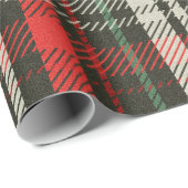 Christmas Plaid Tartan Pattern Cadeaupapier (Rol Hoek)