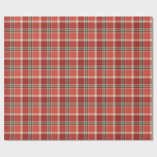 Christmas Plaid Tartan Pattern Cadeaupapier (Vlak)