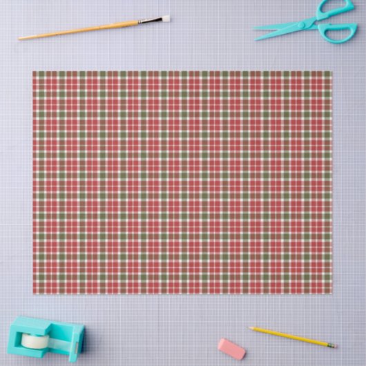 Christmas Plaid Tissue Paper Tissuepapier (Craft)
