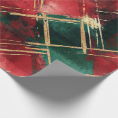 Christmas Plaid wrapping paper Cadeaupapier (Hoek)