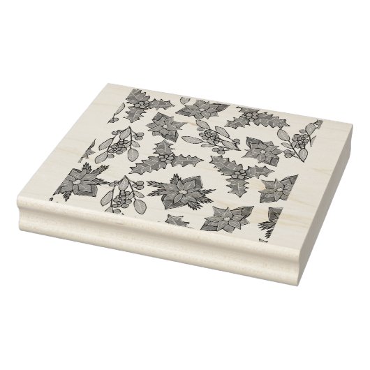 Christmas plants pattern rubberstempel (Stempel)