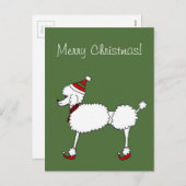 Christmas poedelhond briefkaart (Voorkant / Achterkant)