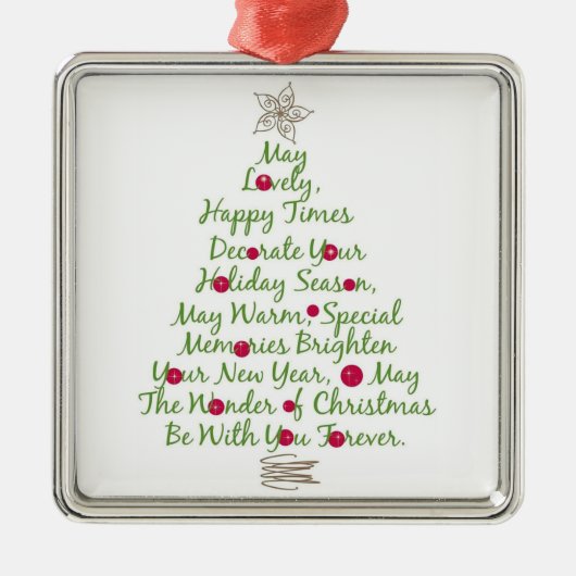 **CHRISTMAS POEM and TREE * * ORNAMENT (Voorkant)