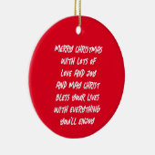 CHRISTMAS POEM KERAMISCH ORNAMENT (Rechts)