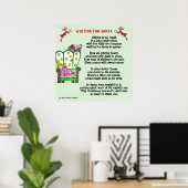 CHRISTMAS POEM WACHT OP SANTA-poster Poster (Thuiskantoor)