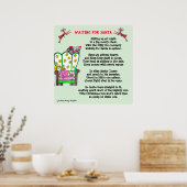 CHRISTMAS POEM WACHT OP SANTA-poster Poster (Keuken)