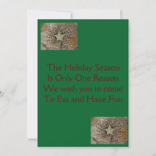 CHRISTMAS POEM/WREATH MAAKT PARTIJ SPECIALE INVITE KAART