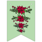 Christmas poinsetta bunting banner (Derde vlag)