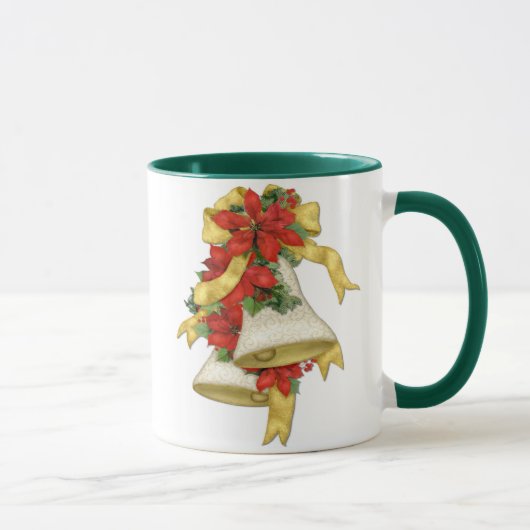 Christmas Poinsettia Bells Mok (Rechts)
