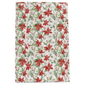 Christmas Poinsettia Gift Bag Medium Cadeauzakje (Voorkant)