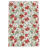 Christmas Poinsettia Gift Bag Medium Cadeauzakje (Achterkant)