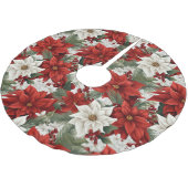 Christmas Poinsettia – Holiday Floral Design Kerstboom Rok (Gekanteld)