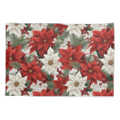 Christmas Poinsettia – Holiday Floral Design Kussensloop (Achterkant)
