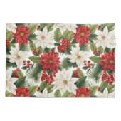 Christmas Poinsettia – Holiday Floral Design Kussensloop (Achterkant)