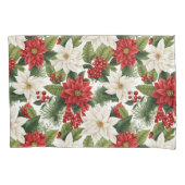 Christmas Poinsettia – Holiday Floral Design Kussensloop (Voorkant)