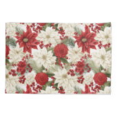 Christmas Poinsettia – Holiday Floral Design Kussensloop (Achterkant)