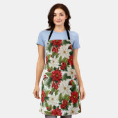 Christmas Poinsettia – Holiday Floral Design Schort (Gedragen)