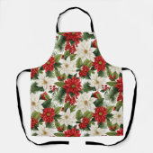 Christmas Poinsettia – Holiday Floral Design Schort (Voorkant)
