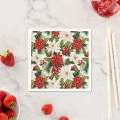 Christmas Poinsettia – Holiday Floral Design Servet (Insitu)