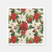 Christmas Poinsettia – Holiday Floral Design Servet (Voorkant)