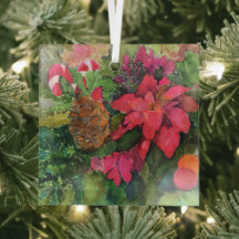 Christmas Poinsettia Originele Waterverf Schilderi