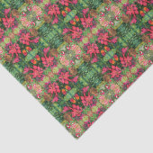 Christmas Poinsettia Originele Waterverf Schilderi Tissuepapier (Detail)