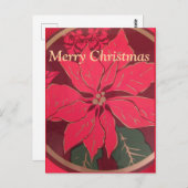 Christmas Poinsettia - Postcard Briefkaart (Voorkant / Achterkant)