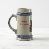 Christmas Poinsettia Puppy Ontworpen Mok Stein (Links)