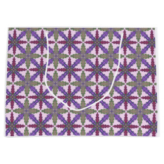 Christmas Poinsettia Stars gift bag Large Groot Cadeauzakje